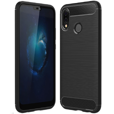  Techsuit - Karbonszilikon - Huawei P20 lite - Fekete tok
