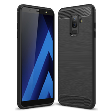  Techsuit - Karbon Szilikon - Samsung Galaxy A6 Plus 2018 - Fekete tok