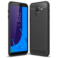  Techsuit - Karbon Szilikon - Samsung Galaxy J6 2018 - Fekete tok
