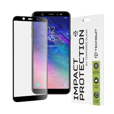  Techsuit - 111D Teljes Kijelzőt Fedő / Teljes Ragasztású Üvegfólia - Samsung Galaxy A6 Plus 2018 - Fekete üvegfólia