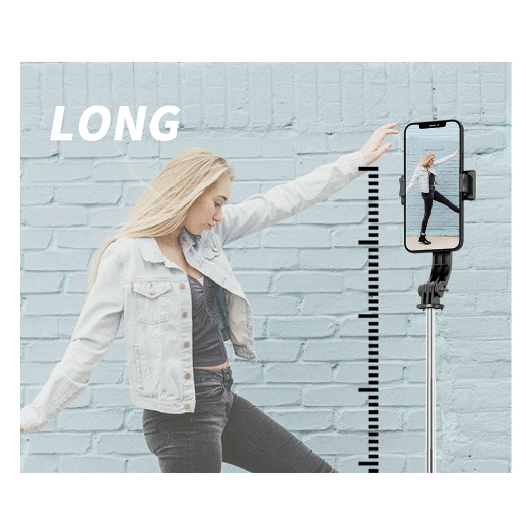  Techsuit - Szelfibot (L13) - Stabil, Hosszabbítható Állvány Bluetooth Távirányítóval, 113cm - Fekete - 7