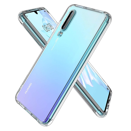  Techsuit - Ütésálló Átlátszó Szilikon - Huawei P30 - Átlátszó tok