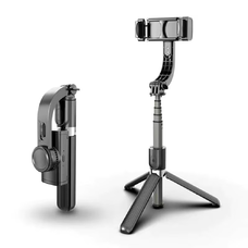  Techsuit - Szelfibot (L08) - Stabil gimbal/állvány Bluetooth távirányítóval, 360 fokos forgatással, 86 cm - Fekete