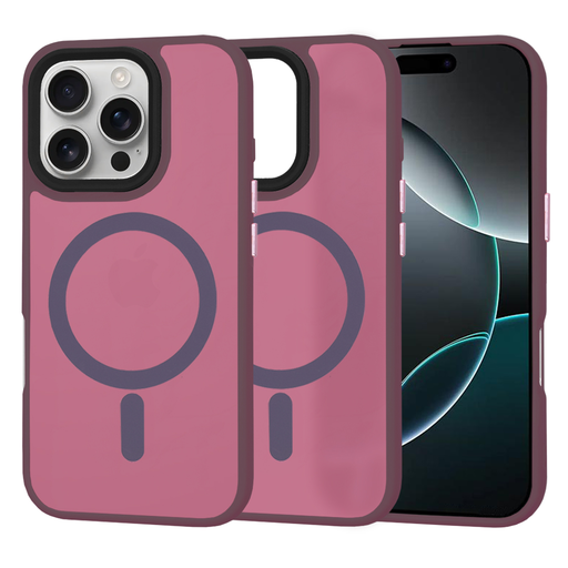Techsuit - HaloFrost MagSafe Sorozat - iPhone 16 Pro - Bordeaux tok Techsuit - HaloFrost MagSafe Sorozat - iPhone 16 Pro - Bordeaux tok