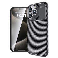  Techsuit - Karbonszál - iPhone 16 Pro - Fekete tok