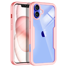  Techsuit - ColorVerse 360 Sorozat + Képernyővédő - iPhone 16 - Rózsaszín tok