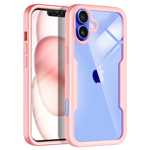 Techsuit - ColorVerse 360 Sorozat + Képernyővédő - iPhone 16 - Rózsaszín tok Techsuit - ColorVerse 360 Sorozat + Képernyővédő - iPhone 16 - Rózsaszín tok