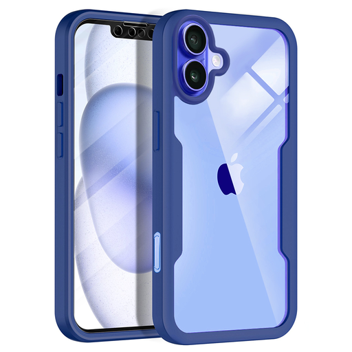 Techsuit - ColorVerse 360 Soros + Képernyővédő - iPhone 16 - Kék tok Techsuit - ColorVerse 360 Soros + Képernyővédő - iPhone 16 - Kék tok
