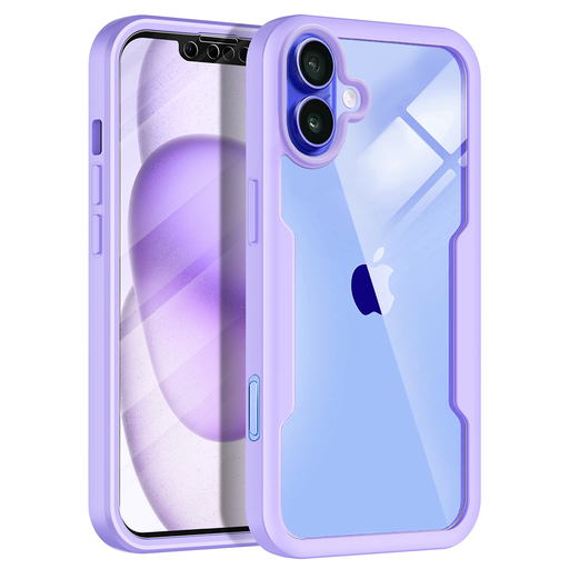 Techsuit - ColorVerse 360 Sorozat + Képernyővédő - iPhone 16 - Lila tok Techsuit - ColorVerse 360 Sorozat + Képernyővédő - iPhone 16 - Lila tok