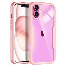  Techsuit - ColorVerse 360 sorozat + Képernyővédő - iPhone 16 Plus - Rózsaszín tok
