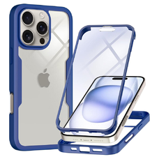  Techsuit - ColorVerse 360 Sorozat + Képernyővédő - iPhone 16 Pro - Kék tok