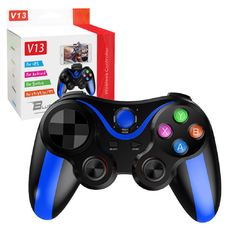  Techsuit - Vezeték nélküli vezérlő (V13) - Bluetooth V4.0, 2.4G, 400mAh, Univerzális - Kék