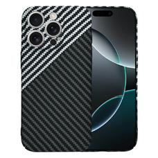  Techsuit - Karbonit Szálas Burkolat - iPhone 16 Pro - Lopakodó Szürke tok
