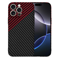  Techsuit - Carbonite FiberShell - iPhone 16 Pro Max - Vörös Vortex tok