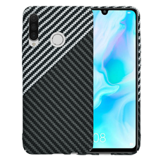  Techsuit - Carbonite FiberShell - Huawei P30 Lite / P30 Lite New Edition - Lopakodó Szürke tok