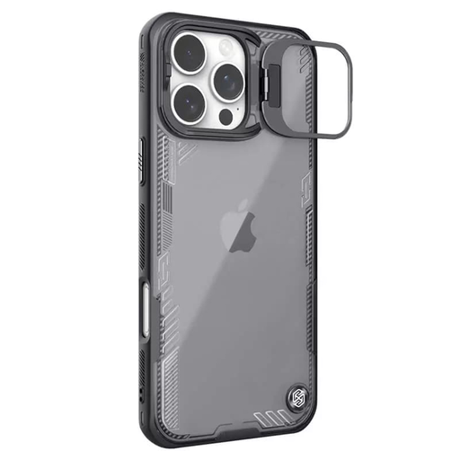 Nillkin - Iceblade Prop (kamerakivágással) - iPhone 16 Pro - Fekete tok Nillkin - Iceblade Prop (kamerakivágással) - iPhone 16 Pro - Fekete tok