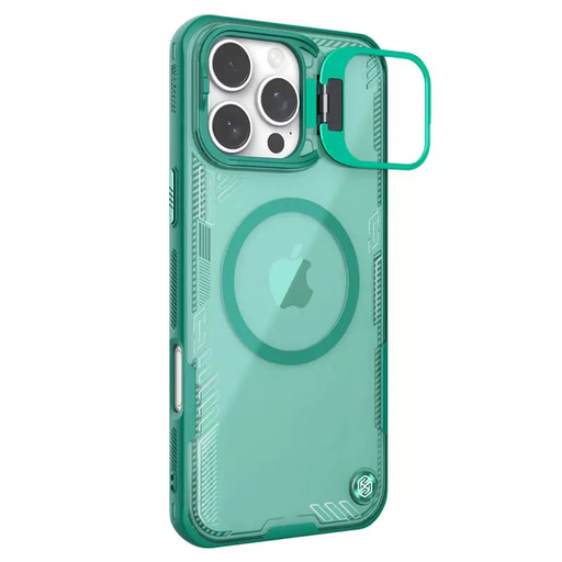 Nillkin - Iceblade Prop Mágneses (kamerakivágással) - iPhone 16 Pro - Zöld tok Nillkin - Iceblade Prop Mágneses (kamerakivágással) - iPhone 16 Pro - Zöld tok