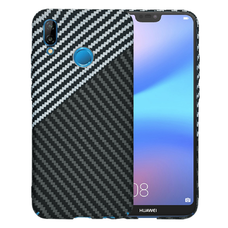  Techsuit - Karbonit Szálhéj - Huawei P20 Lite - Lopakodó Szürke tok