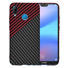  Techsuit - Carbonite FiberShell - Huawei P20 Lite - Piros Vortex tok