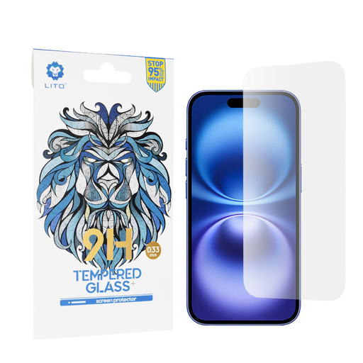 Lito - 2.5D Klasszikus Üveg - iPhone 16 - Átlátszó üvegfólia Lito - 2.5D Klasszikus Üveg - iPhone 16 - Átlátszó üvegfólia