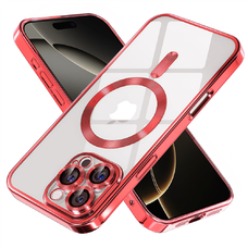 Techsuit - Luxus Kristály MagSafe - iPhone 16 Pro - Piros tok