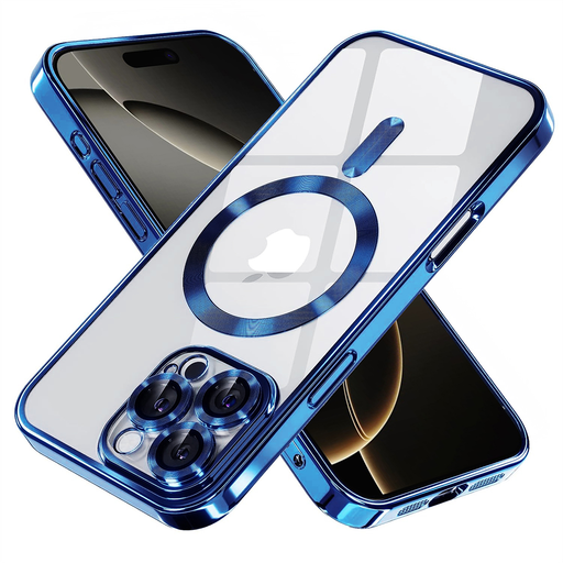 Techsuit - Luxus Kristály MagSafe - iPhone 16 Pro - Mélykék tok Techsuit - Luxus Kristály MagSafe - iPhone 16 Pro - Mélykék tok