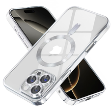  Techsuit - Luxus Kristály MagSafe - iPhone 16 Pro - Ezüst tok