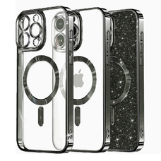  Techsuit - Luxus Csillogó MagSafe - iPhone 16 Pro Max - Fekete tok