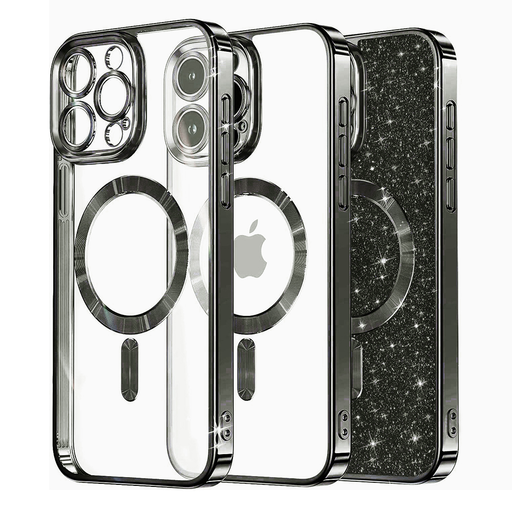 Techsuit - Luxus Csillogó MagSafe - iPhone 16 Pro - Fekete tok Techsuit - Luxus Csillogó MagSafe - iPhone 16 Pro - Fekete tok