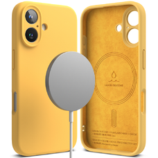  Ringke - Szilikon Mágneses MagSafe - iPhone 16 - Sárga tok