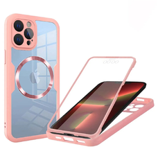  Techsuit - ColorVerse 360 MagSafe Sorozat + Képernyővédő - iPhone 13 Pro - Rózsaszín tok