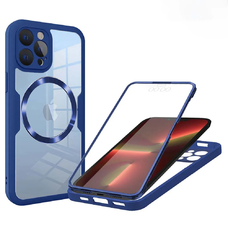  Techsuit - ColorVerse 360 MagSafe sorozat + Képernyővédő - iPhone 13 Pro - Kék tok