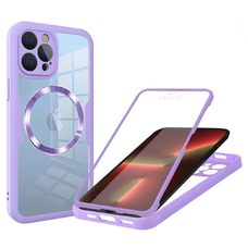  Techsuit - ColorVerse 360 MagSafe sorozat + kijelzővédő - iPhone 13 Pro - Lila tok