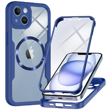  Techsuit - ColorVerse 360 MagSafe sorozat + képernyővédő - iPhone 14 - Kék tok
