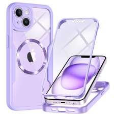  Techsuit - ColorVerse 360 MagSafe sorozat + Képernyővédő - iPhone 14 - Lila tok