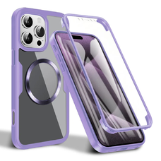  Techsuit - ColorVerse 360 MagSafe Sorozat + Kijelzővédő - iPhone 16 Pro - Lila tok