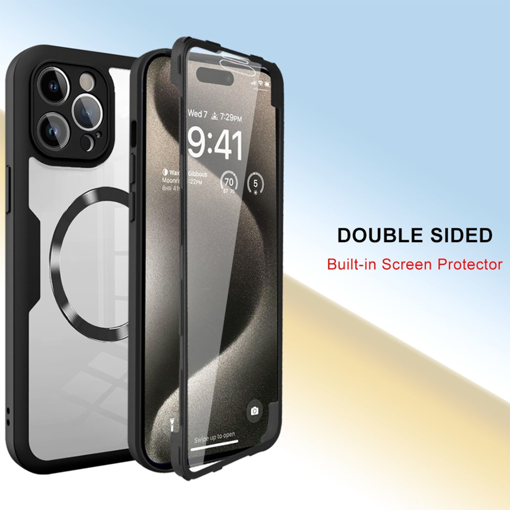  Techsuit - ColorVerse 360 MagSafe Sorozat + Képernyővédő - iPhone 16 Pro Max - Lila tok - 4