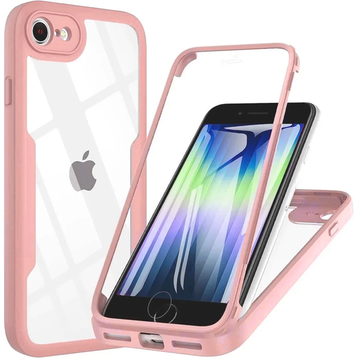 Techsuit - ColorVerse 360 Sorozat + Képernyővédő - iPhone 7 / 8 / SE 2, SE 2020 / SE 3, SE 2022 - Rózsaszín tok Techsuit - ColorVerse 360 Sorozat + Képernyővédő - iPhone 7 / 8 / SE 2, SE 2020 / SE 3, SE 2022 - Rózsaszín tok