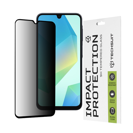  Techsuit - 111D Adatvédelem Teljes Ragasztás - Samsung Galaxy A16 4G / A16 5G - Fekete üvegfólia