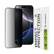  Techsuit - 111D Privacy Teljes Ragadás - iPhone 16 Pro Max - Fekete üvegfólia