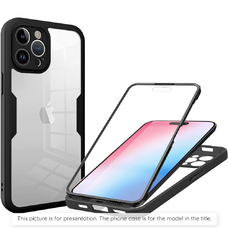  Techsuit - ColorVerse 360 Sorozat + Képernyővédő - Xiaomi Redmi 14C / Poco C75 - Fekete tok
