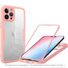  Techsuit - ColorVerse 360 Sorozat + Képernyővédő - Xiaomi Redmi 14C / Poco C75 - Rózsaszín tok
