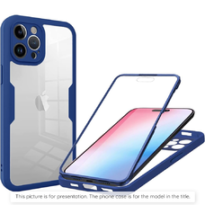  Techsuit - ColorVerse 360 Sorozat + Képernyővédő - Xiaomi Redmi 14C / Poco C75 - Kék tok