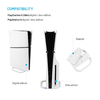  Fixált - Állvány (FIXPS5-ST-WH) - PS5 / PS5 Slim-hez, LED-del, csúszásmentes szőnyegekkel, USB-C - Fehér - 1. kép