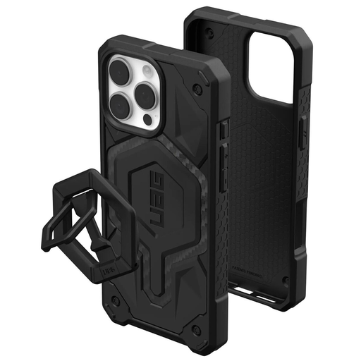 UAG - Monarch Pro MagSafe Csomag - iPhone 16 Pro Max - Szénszálas / Fekete Tartó tok UAG - Monarch Pro MagSafe Csomag - iPhone 16 Pro Max - Szénszálas / Fekete Tartó tok