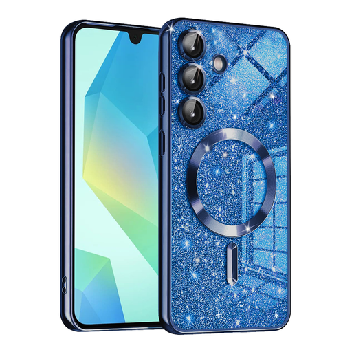 Techsuit - Luxus Fényes MagSafe - Samsung Galaxy A16 4G / A16 5G - Mélykék tok Techsuit - Luxus Fényes MagSafe - Samsung Galaxy A16 4G / A16 5G - Mélykék tok
