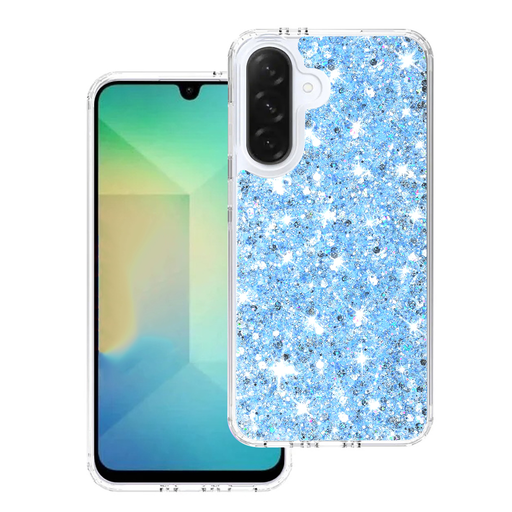 Techsuit - Csillogó csillámpor - Samsung Galaxy A26 5G - Kék tok Techsuit - Csillogó csillámpor - Samsung Galaxy A26 5G - Kék tok