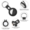  Techsuit - Biztonságos bőrtok (SLH1) - Apple AirTag tok, fémgyűrűvel - Fekete - 0. kép