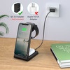  Techsuit - Vezeték nélküli töltőállomás 3in1 (T3) - Telefonhoz / AirPods-hoz / Galaxy Watch-hoz, 10W Type-C kábellel - Fekete - 3. kép