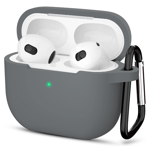  Techsuit - Szilikon tok - Apple AirPods 3-hoz, Sima Ultrathin Anyag - Szürke